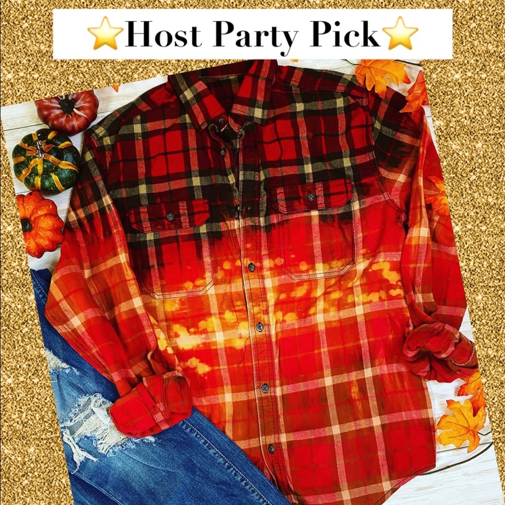 Red Plaid Bleached Flannel